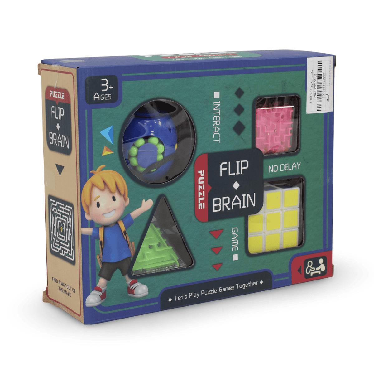 "Flip Brain" 3D Logic Puzzle Set 6*1 Blue
